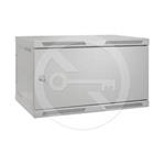 Solarix wall cabinet assembled SENSA 15U 400mm, solid door, gray
