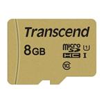 Transcend 8GB microSDHC 500S UHS-I U1 (Class 10) MLC paměťová karta , 95MB/s R, 60MB/s W (s adaptére