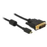 Delock HDMI kabel Micro-D samec > DVI 24+1 samec 1 m