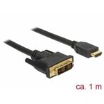 Delock Kabel DVI 18+1 samec > HDMI-A samec 1 m černý