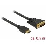 Delock Kabel HDMI na DVI 24+1 obousměrný 0,5 m