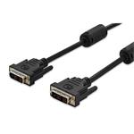 Digitus DVI connection cable, DVI(18+1), 2x ferrit M/M, 5.0m, DVI-D Single Link, bl