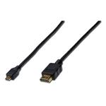 Digitus HDMI High Speed s Ethernetem připojovací kabel HDMI/D na HDMI/A ( standard na micro) , 1m