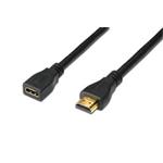 Digitus HDMI High Speed s Ethernetem prodlužovací kabel, typ A, M / F, 5,0 m, HDMI 1.4, UL, bl, zla