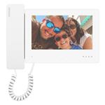 Hikvision DS-KH7300EY-THE2/White - 2-wire 7" IP touch monitor with handset, white