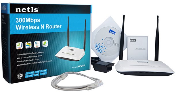 Netis Wf2419 Wifi Router 300mbps 2x 5dbi Fixed Antenna Discomp Networking Solutions