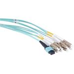 Masterlan fiber optic MPO patch cord, MPOupc female/4xLCupc duplex, MM, OM3, 8, Typ B, 2m