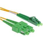 Masterlan fiber optic patch cord, LCapc-SCapc, Singlemode 9/125, duplex, 15m