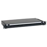 Masterlan ODF 24x SC Simplex, optic enclosure with patch panel and splice tray, 1U, 19", black