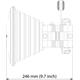 RF elements Symmetrical Horn Sector antenna with TwistPort, 5/6GHz, 18 dBi, 30°